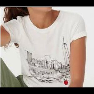 J Crew Vintage Cotton Big Apple NYC T-Shirt Sz XL
